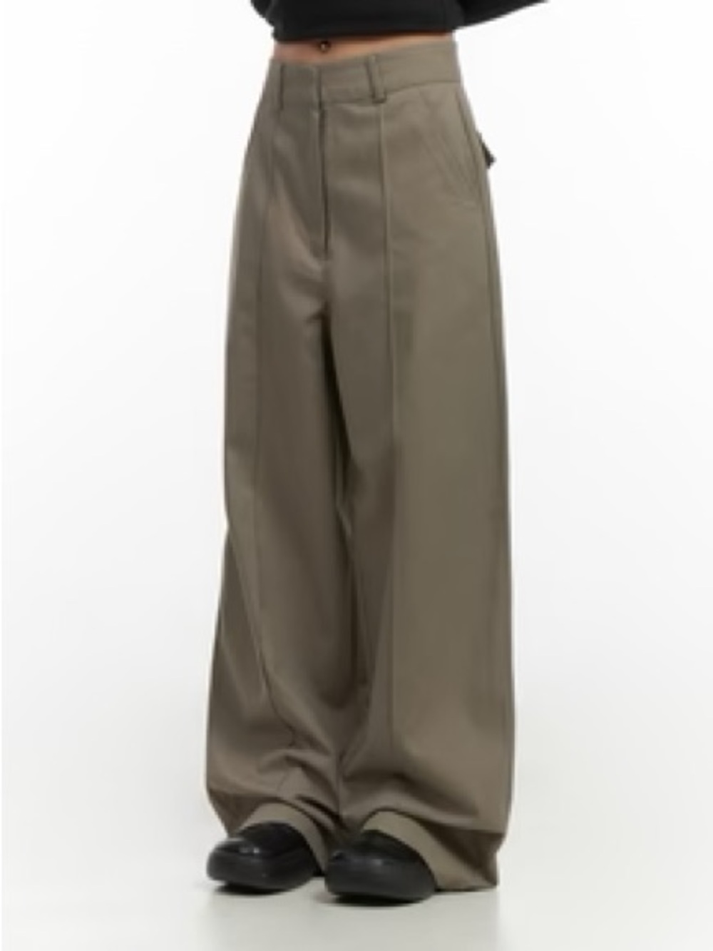 Lewkin Wide-Leg Women’s Pants in Khaki